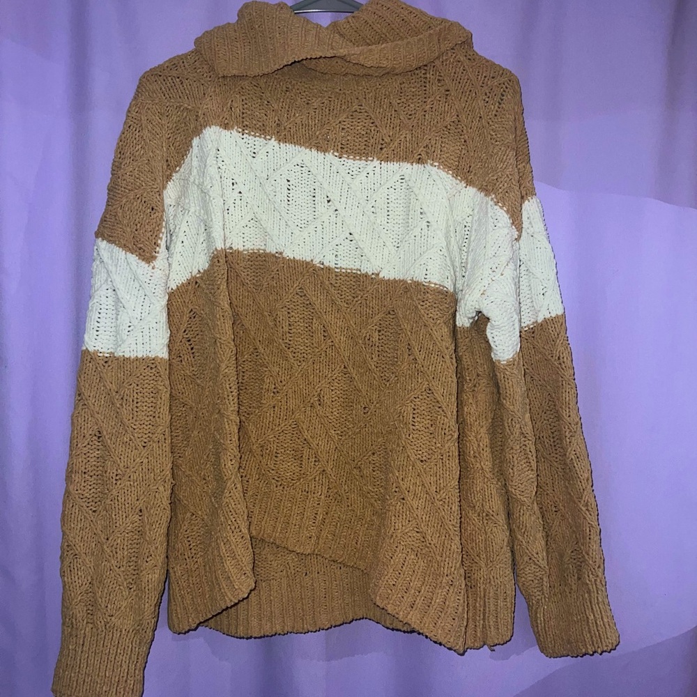 FRANCESCA'S Striped Turtleneck Sweater (SIZE: XL)